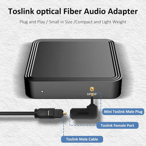 YARCHONN 90 3.5mm 4pcs Mini Toslink Adapter Digital Fiber Optical Audio Female to Degree Jack Mini Toslink Right Angle