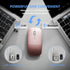 Slim Rechargeable Wireless Silent Mouse, 2.4G Wireless & Bluetooth Technology for Laptop/PC/Mac/iPad (Rose Gold)