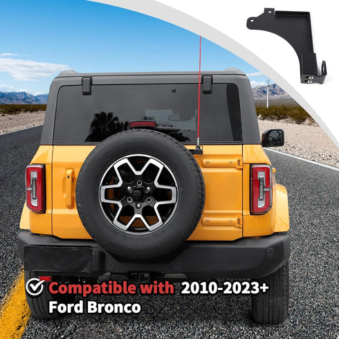 2021-2026+ JWWY Tailgate Antenna Base Mount Flag Bracket Holder Clamp Rear Door Antenna Mount Base Holder Fit for Ford