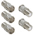 Quick Connect Cable TV Connectors, 5 Pack F Type Push On Coax Adapter for Coaxial Cable, RV, Satellite Dish