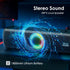 LEOTEC Computer Speakers with FM Radio,Stereo Sound,Portable Mini Sound Bar,Type-C Charging,AUX in,TF,USB for Computer