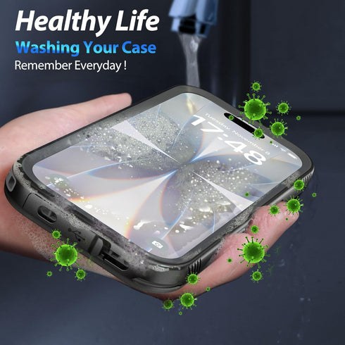 SPORTLINK 17 IP68 360 17 6.3" for iPhone Case - Waterproof Military Protective Full Body Heavy Duty Shockproof Sealed