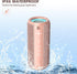 LENRUE F21 Wireless Bluetooth Speaker, Portable Bluetooth Speaker, Outdoor Waterproof Speakers with Light,HiFi Stereo Sound, 24H Playtime,Gift for Men and Woman to Enjoy Music (Pink)