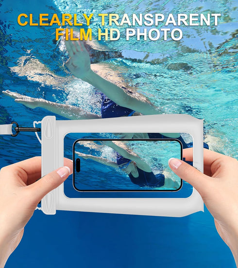 Universal Oversized Floating Waterproof Pouch with Lanyard, Underwater Dry Bag for iPhone 15 14 13 12 11 Pro Max