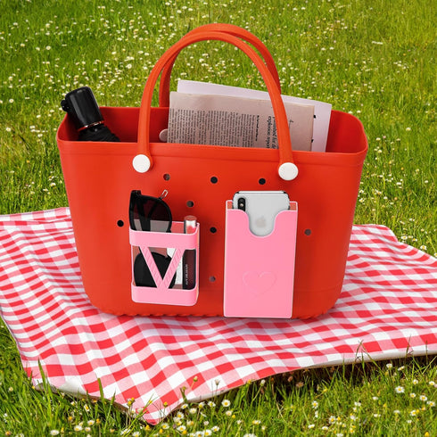 2pcs Phone Case Accessory Compatible with Bogg Bags, Phone Case Holder Charm Accessory for Beach Bag Tote