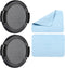 PATIKIL Camera Lens Cap, 2 Pack Sides Pinch Front Lens Cover with Microfiber Cleaning Cloth for 46mm Lenses