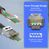 VCELINK CAT6A Connector - RJ45 Pass Through CAT6A CAT7 Shielded 30-Pack Gold Plated for 23AWG Cable