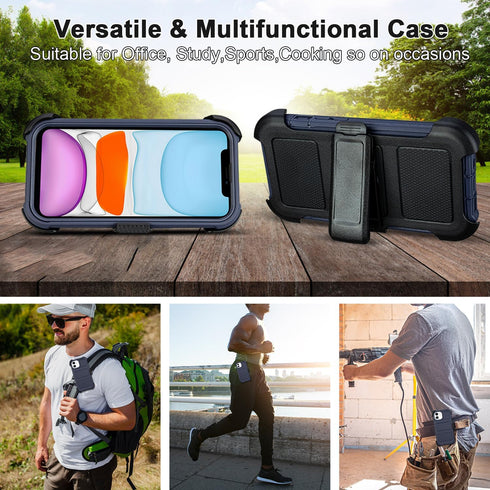 Saiboro 11 Anti-Drop,2 11,for 11 for iPhone Belt Clip Case Holster,Shockproof Heavy Duty Rugged with Stand Defender