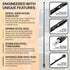 Votex 15 Inch - Black Antenna - Spiral Wind Noise Cancellation - Spring Steel Construction - Stainless Steel Threading