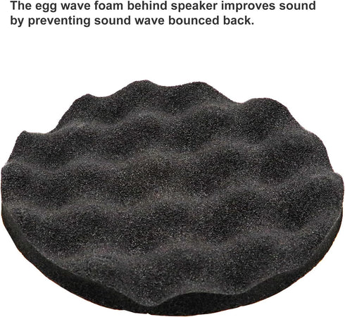 RECOIL SPB65 Foldable Silicone 6.5” Car Speaker Baffle Kits, Egg Crate Foam for Sound Quality Improvement, One Pair