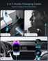 iPhone Aux Cord for Car, 2 in 1 Lightning to 3.5mm Aux Cord for Car Home Stereo Speaker Headphone Charger Compatible