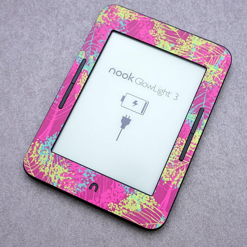 MightySkins Skin Compatible with Barnes & Noble Nook GlowLight 3 (2017) - Purple Flowers - Protective, Durable, and