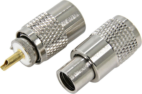 PL 259 Connectors, 5-Pack UHF Male Solder Connector Plug with Reducer, Teflon Material for RG59, RG8, RG8x
