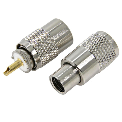PL259 Coax Connectors, 5 Pack PL-259 UHF Male Solder Connectors with UG-175 Reducer for RG-58, RG-213