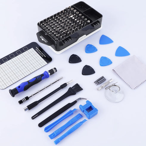 Precision Screwdriver Sets 124-Piece Tool Kit, Electronics Repair Tool Kit for iPhone, MacBook, Laptop, PC