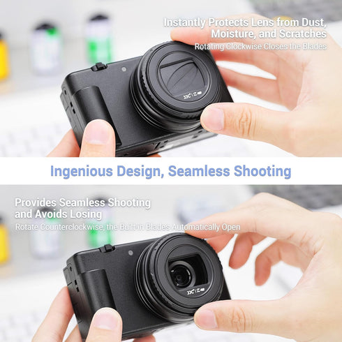 JJC ZV-1F Magnetic Lens Cap Cover, Protector for Sony ZV-1F Vlog Camera, Anti-Lost, Anti-Scratch, Dust-Proof, Rotation