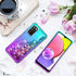 Gradient Quicksand Glitter Phone Case for Samsung Galaxy A03S, Durable Girls Cute Case with HD Screen Protector,