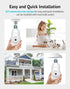 LaView 4MP Bulb Security Camera, 2.4GHz, 360° 2K Wireless Outdoor Indoor with Motion Detection and Audible Alarm
