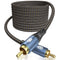 EMK Subwoofer Cable RCA to RCA Audio Cable, 24K Gold-Plated, Supports Amplifiers, Home Theater, Hi-Fi Systems