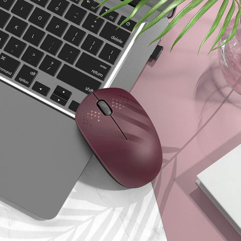 seenda Wireless Mouse, 2.4G Noiseless Mouse with USB Receiver, Portable Computer Mice for PC, Tablet, Laptop - Red &