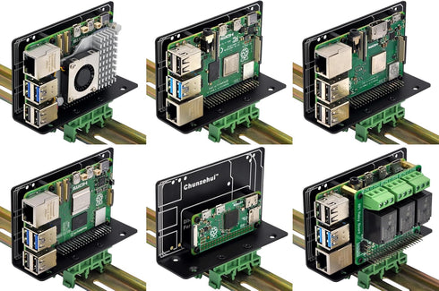 DIN Rail Mount Bracket for Raspberry Pi 1A+ 1B+ 2B 3B 4B Zero, UNO Mega-2560