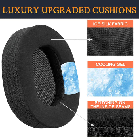SOULWIT Earpads Replacement for SteelSeries Arctis 1/3/5/7/7+/9/Pro Headset, High-Density Foam Ear Pads Cushions