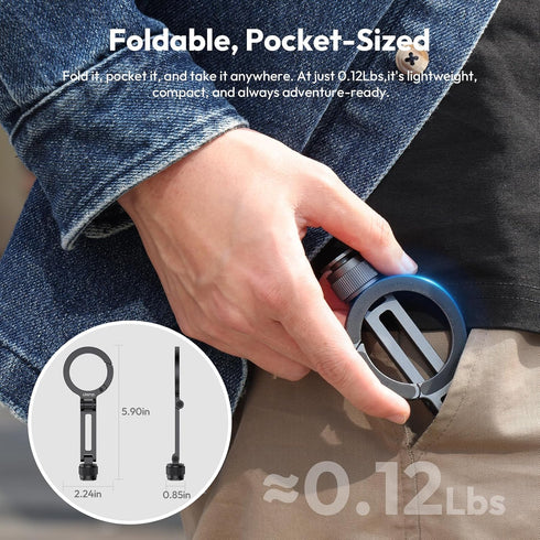ULANZI MA07 1/4" 17/16/15/14/13/12 Magnetic Phone Tripod Mount for Magsafe, Aluminum Camera Phone Mount with Screw