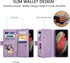 UEEBAI Wallet Case for Samsung Galaxy S21 Ultra 5G, Retro 9 Card Holder Slots, Zipper Pocket, Glitter Purple