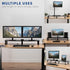 VIVO 39 inch Extra Long Monitor Stand, Wood & Steel Desktop Riser, Dual Screen Organizer for TV, Keyboard, Laptop