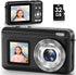 Jexylon Digital Camera, Real 2.7K Dual-Screen Digital Camera for Photography Auto-Focus Vlogging Camera
