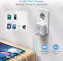 TESSAN Type E F Plug Adapter, Germany France Power Adapter with 3 USB Ports and 4 AC Outlets for US to Europe Travel