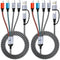 Jogrytece 4 in 2 Multi Charging Cable, USB C Cable with Dual Type-C/IP/Micro