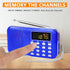 Leting Portable AM FM Radio with MP3 Speaker, Rechargeable Battery, Support Micro SD/TF Card/USB (Blue)
