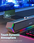 LENRUE G11 Touch Lights Computer Speakers for Desktop, USB C/USB Powered with Clear Sound for PC Laptop