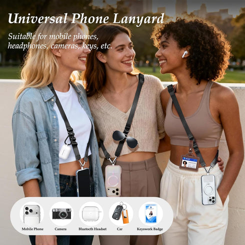 Adjustable Anti-Theft Phone Lanyard for Travel - Universal Crossbody Strap