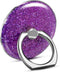 Bling Glitter Phone Grip, Round Cell Phone Ring Holder Stand in Purple for Women, Compatible with Smartphone, Tablet