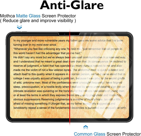 13-inch M5 2025 M4 2024 Mothca Matte Glass Screen Protector for iPad Pro / + Camera Lens Protector with Installation
