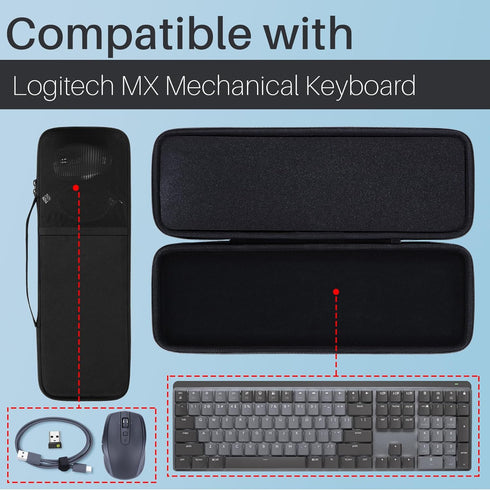 Hard Case Compatible with Logitech MX Mechanical Wireless Keyboard - Protection for Lighting Performance Keyboard