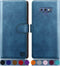 SUANPOT Samsung Galaxy Note 9 6.4" RFID Blocking Leather Wallet Case, Credit Card Holder Flip Folio Cover, Sky Blue
