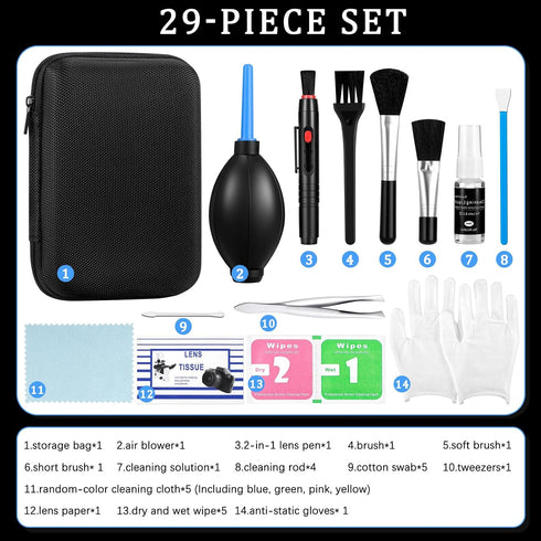 AJWXWO A7III Camera Cleaning Kit for DSLR & Mirrorless Cameras - Camera Accessories Lens, Sensor & Camera Lens Cleaning