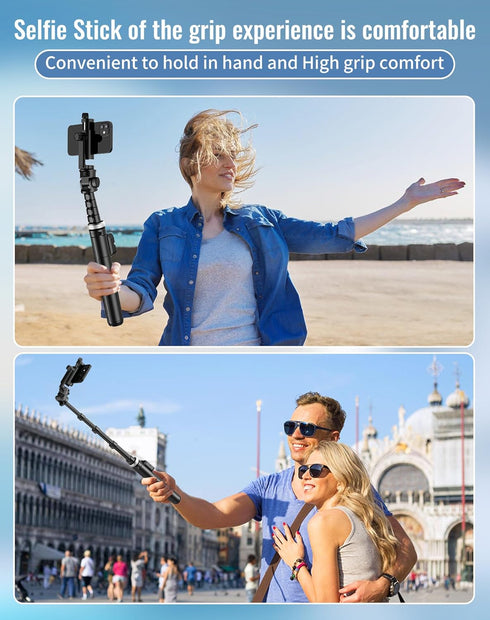 povodo Selfie Stick for iPhone:Selfie Stick Tripod with Remote,Tripod for Video Recording,is Content Creator's Vlogging