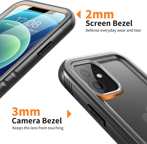 Cozycase Compatible with iPhone 12 Waterproof Case/iPhone 12 Pro Waterproof Case, Full Body Rugged Dustproof Shockproof