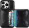 KIHUWEY iPhone 15 Pro Wallet Case with Credit Card Holder, Premium Leather Kickstand Flip Cover (Black)