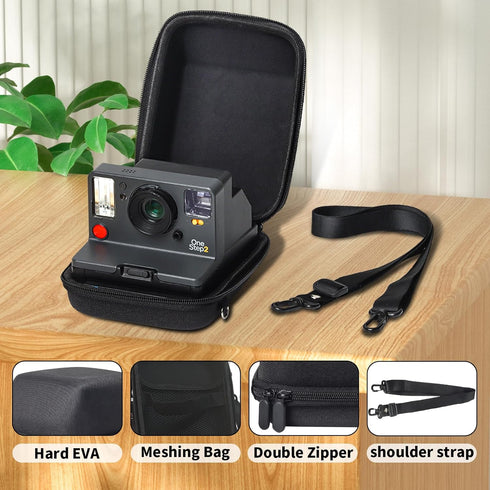 Camera Case for Polaroid OneStep 2VF/Now+ Camera, Hard EVA Storage Bag for One Step+/Now/Now+ Plus with Shoulder Strap