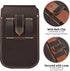 Genuine Leather Phone Holster with Belt Clip, Cell Phone Pouch for iPhone and Smartphone, Leather Phone Case