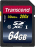 Transcend 64GB 10 30MB/s (TS64GSDXC10) SDXC Class Flash Memory Card Up