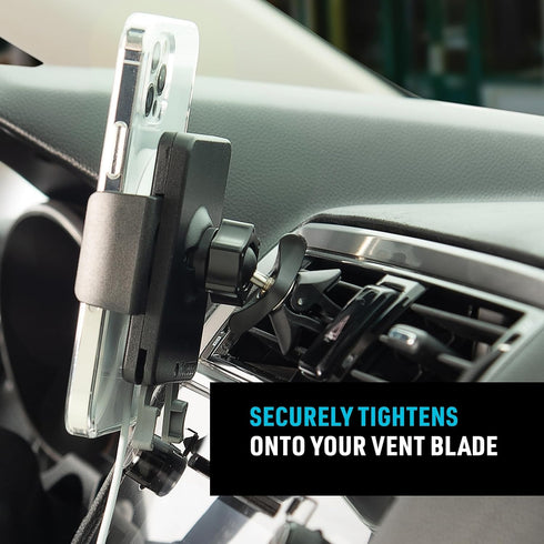 Nite Ize Squeeze Universal Vent Mount - Sturdy Phone Mount & Holder for Car Vent - Black