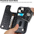 HAOPINSH Wallet Case for iPhone 15 with Card Holder, Black Leopard Cheetah Pattern Back Flip Folio Case