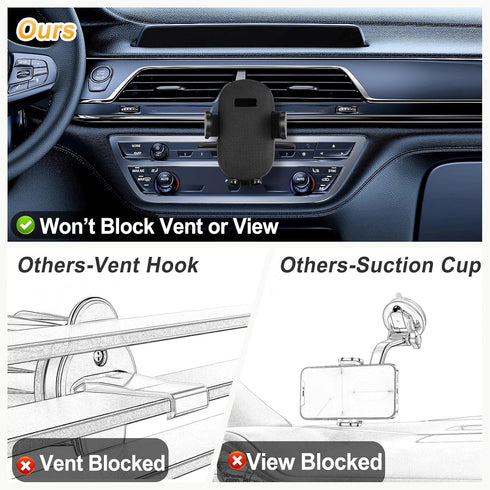 Generic 360 Shock-Resistant CD Slot Phone Holder for Car, CD Player Phone Mount with Adjustable Clamp, Rotation