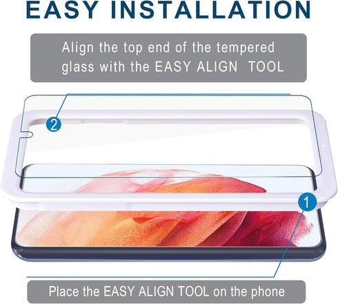 Arae Screen Protector for Samsung Galaxy S21, HD Tempered Glass, Anti Scratch, 3 Pack, 6.2 inch